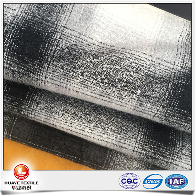 Yarn dyed large check 100 Cotton flannel fabric for shirt