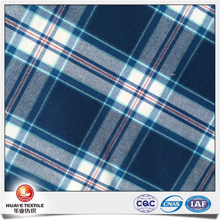 Yarn dyed 100% Cotton carbon peach check twill fabric for shirt