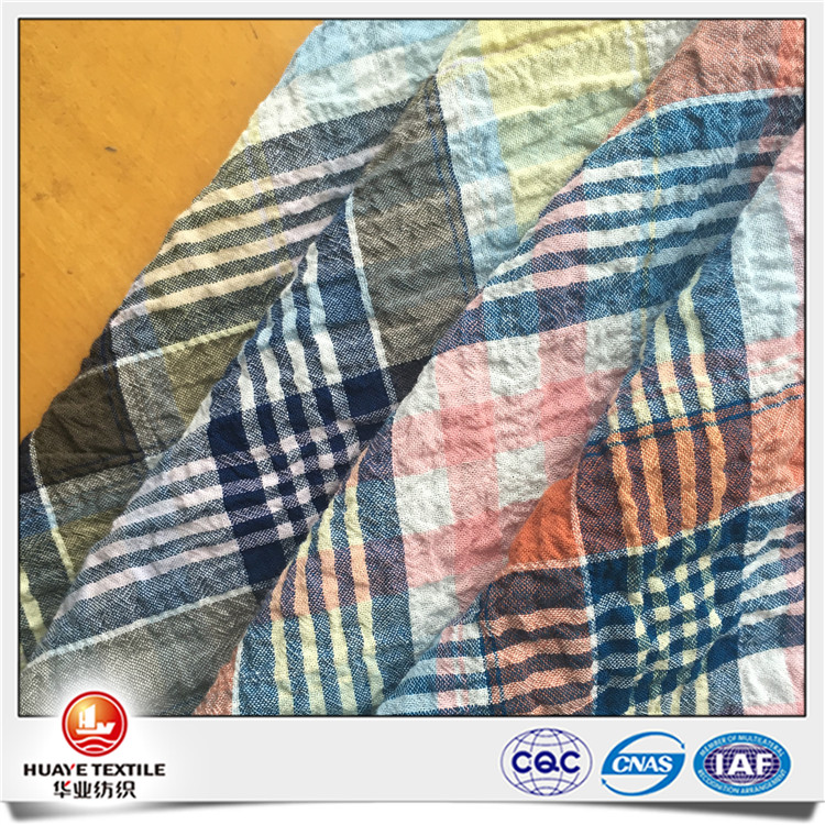 Yarn dyed check pattern crepe fabric for fashion shirt